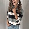 Contrast striped sweater