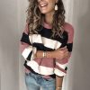 Contrast striped sweater