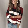 Contrast striped sweater