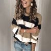 Contrast striped sweater